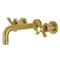 Kingston Brass KS8127ZX Millennium 2-Handle Wall Mount Bathroom Faucet, Brushed Brass KS8127ZX - alternate 1